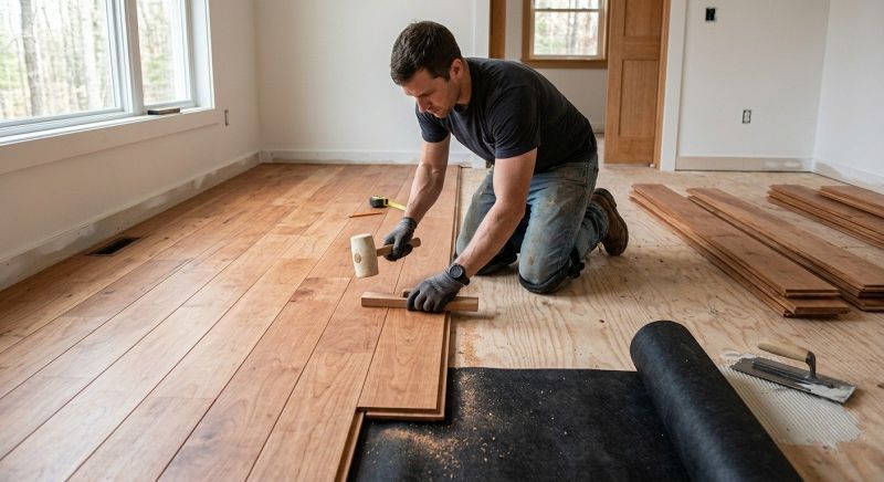 Cherry Floor Installation in Prince William County, VA