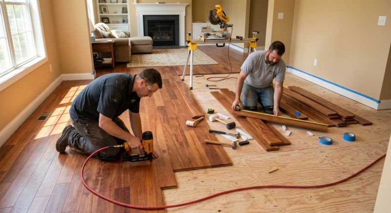 Cherry Floor Installation in Takoma Park, MD