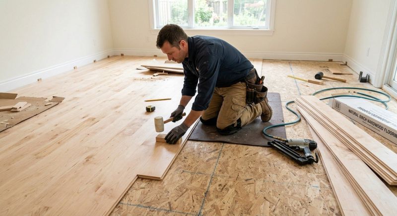 Maple Flooring Installation in Loudoun County, VA