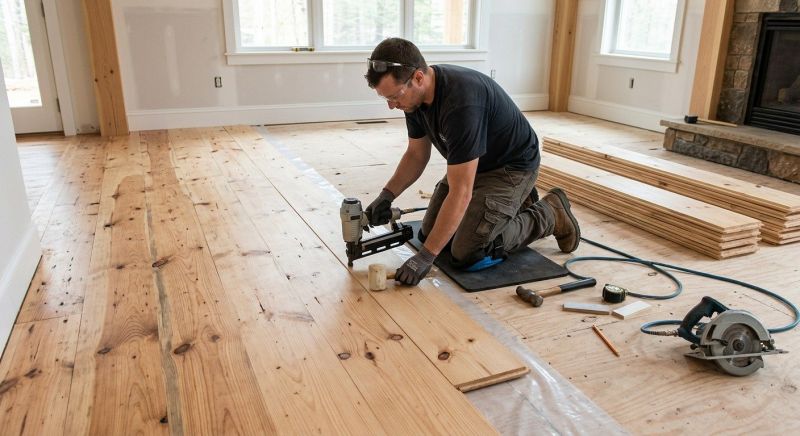 Pine Floor Installation in Fairfax County, VA