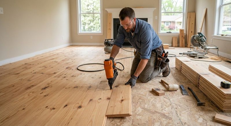 Pine Floor Installation in Fairfax County, VA