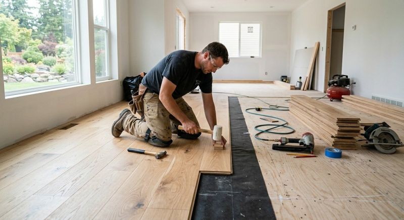 White Oak Floor Installation in Fairfax County, VA